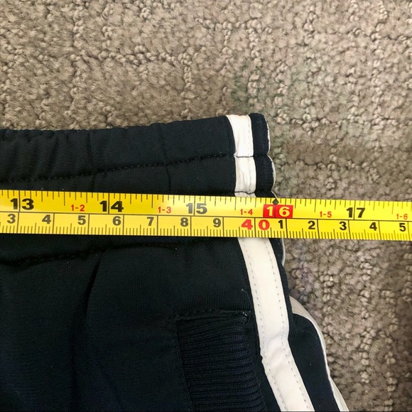 ADIDAS Men’s Navy Blue and White Stripe Track Pants - Medium - Picture 12 of 15